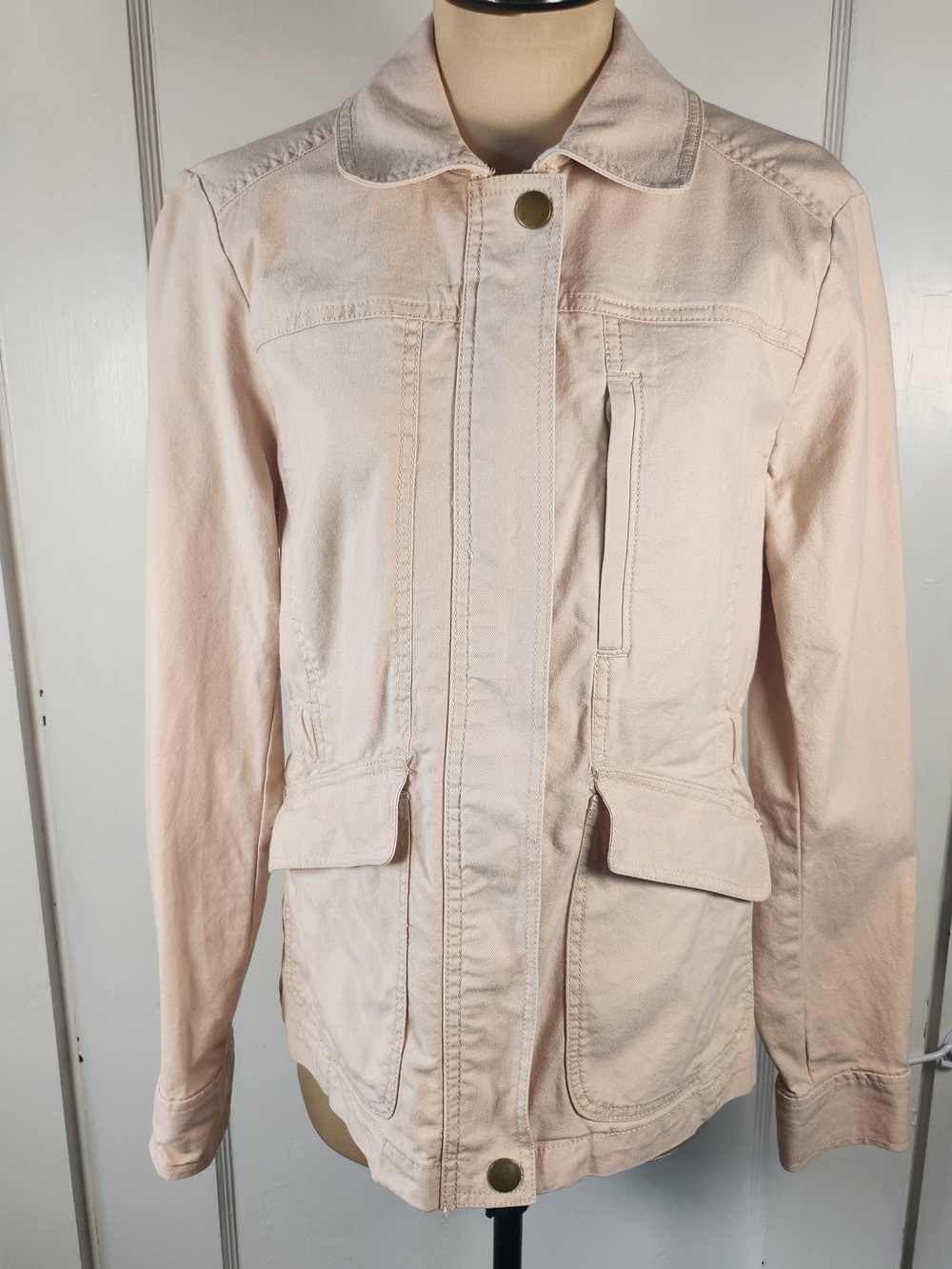 LOFT Pale Pink Utility Jacket with Front Pockets Sz S